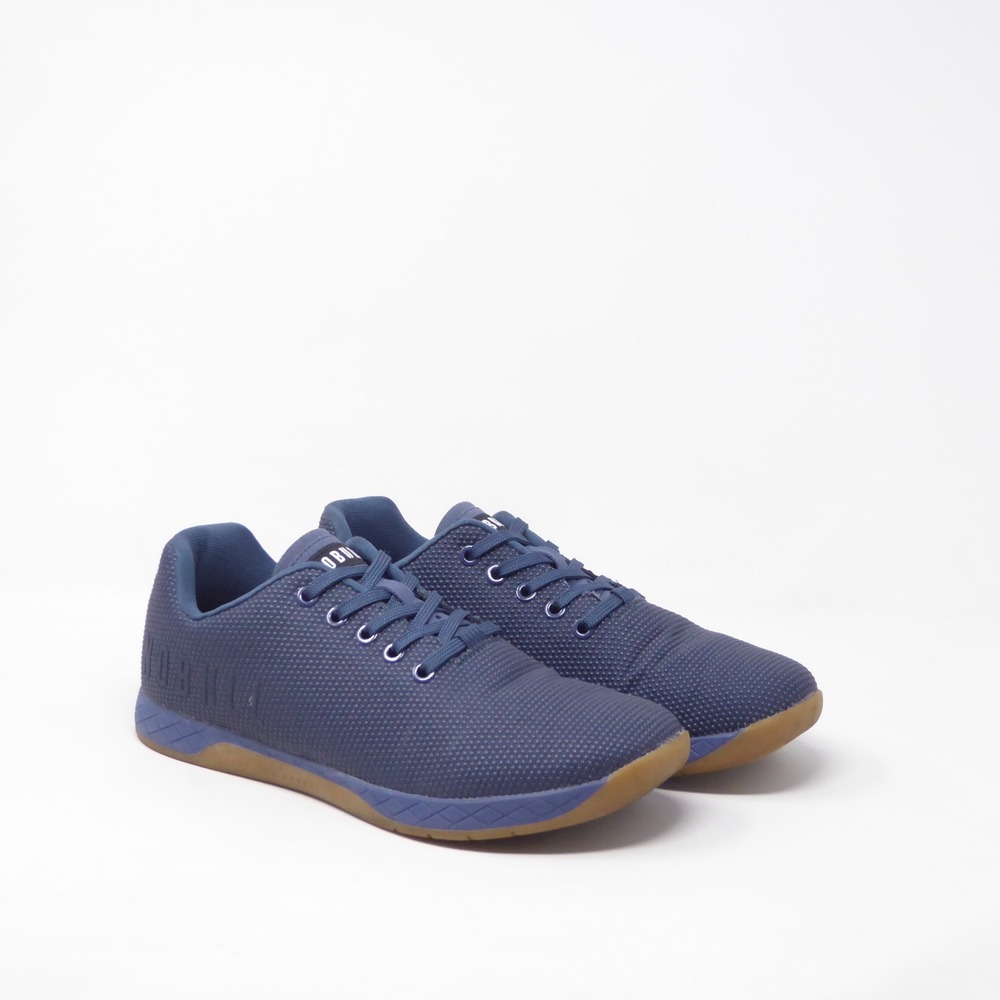 NOBULL Women Navy Gum Outwork Training Shoes Blue SuperFabric Low Top 9.5